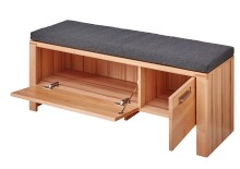 Garderoben-Set >Nature One< (2-teilig) in Kernbuche - 120x205x40 (BxHxT)