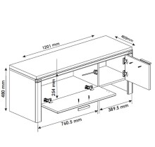 Garderoben-Set >Nature One< (2-teilig) in Kernbuche - 120x205x40 (BxHxT)