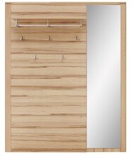 Garderoben-Set >Nature One< (2-teilig) in Kernbuche - 120x205x40 (BxHxT)