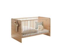 Babybett >Birta< 3 Schlupfsprossen, Artisan Eiche Dekor / Salbei - 78x90x143cm (BxHxT)