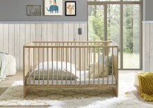 Babybett >Birta< 3 Schlupfsprossen, Artisan Eiche Dekor / Salbei - 78x90x143cm (BxHxT)