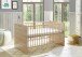Babybett >Birta< 3 Schlupfsprossen, Artisan Eiche Dekor / Salbei - 78x90x143cm (BxHxT)