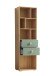 Standregal >Birta< 2 Schübe, 7 Fächer, Artisan Eiche Dekor/Salbei - 60x200x38,2cm (BxHxT)