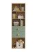 Standregal >Birta< 2 Schübe, 7 Fächer, Artisan Eiche Dekor/Salbei - 60x200x38,2cm (BxHxT)