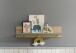 Wandboard >Birta< 3 Haken, Ablage, Artisan Eiche Dekor / Salbei - 120x30x25,5cm (BxHxT)
