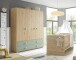 Babyzimmer-Komplettset >Birta< (2-teilig) Artisan Eiche Dekor / Salbei