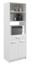 Mehrzweckschrank-Set >Uno 1< (2-teilig) Weiss, Buffet (60x176x43cm), Beistellschrank (60x75x43cm)