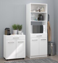Mehrzweckschrank-Set >Uno 1< (2-teilig) Weiss,...