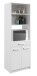 Mehrzweckschrank-Set >Uno 1< (2-teilig) Weiss, Buffet (60x176x43cm), Beistellschrank (60x75x43cm)