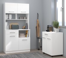 Mehrzweckschrank-Set >Uno 2< (2-teilig) Weiss,...