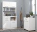 Mehrzweckschrank-Set >Uno 2< (2-teilig) Weiss, Buffet (90x177x42cm), Beistellschrank (60x75x43cm)