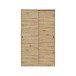 Schwebetürenschrank >ENZO< 1 Stange, 4 Böden, Nodi Eiche Dekor - 120x200x50 (BxHxT)