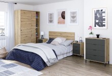 Komplettschlafzimmer >ENZO< (6-teilig) Nodi Eiche...