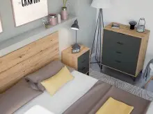 Komplettschlafzimmer >ENZO< (6-teilig) Nodi Eiche...