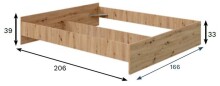 Komplettschlafzimmer >ENZO< (6-teilig) Nodi Eiche Dekor / Anthrazitgrau