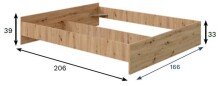 Komplettschlafzimmer >ENZO< (6-teilig) Nodi Eiche Dekor / Anthrazitgrau