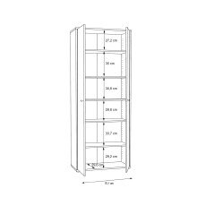 Mehrzweckschrank >TEMPRA2< 5 Böden, 2 Türen, Sonoma Eiche Dekor - 73,7x197,5x34,8cm (BxHxT)
