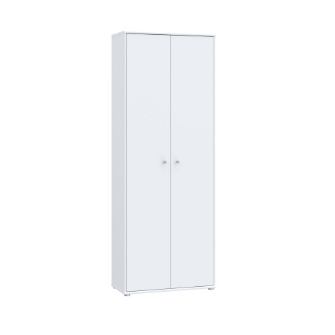 Mehrzweckschrank >TEMPRA2< 5 Böden, 2 Türen, in Weiss - 73,7x197,5x34,8cm (BxHxT)