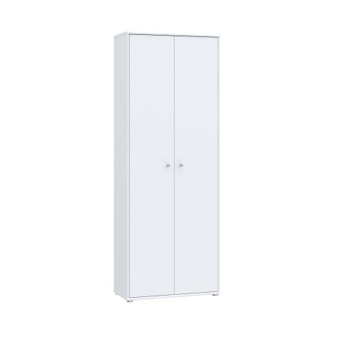 Mehrzweckschrank >TEMPRA2< 5 Böden, 2 Türen, in Weiss - 73,7x197,5x34,8cm (BxHxT)