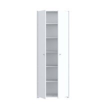 Mehrzweckschrank >TEMPRA2< 5 Böden, 2 Türen, in Weiss - 73,7x197,5x34,8cm (BxHxT)