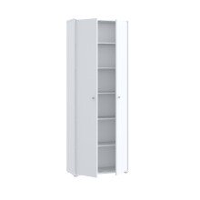 Mehrzweckschrank >TEMPRA2< 5 Böden, 2 Türen, in Weiss - 73,7x197,5x34,8cm (BxHxT)