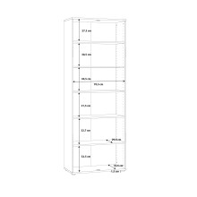 Mehrzweckschrank >TEMPRA2< 5 Böden, 2 Türen, in Weiss - 73,7x197,5x34,8cm (BxHxT)