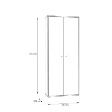 Mehrzweckschrank >TEMPRA2< 5 Böden, 2 Türen, Artisan Eiche Dekor - 73,7x197,5x34,8cm (BxHxT)