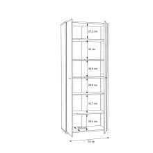 Mehrzweckschrank >TEMPRA2< 5 Böden, Old – Wood Vintage Dekor - 73,7x197,5x34,8 (BxHxT)