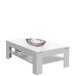 Couchtisch >COFFEE TABLES< mit Ablageboden, in Weiss Glanz - 120x43x75cm (BxHxT)