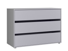 Schubkasteneinsatz >EXTRA< 3 Schübe, für Kleiderschränke, in Grau - 98,7x70,6x39,6cm (BxHxT)