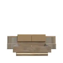 Bettanlage >SAVONA< mit LED, Eiche Antik Dekor /...