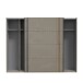 Schiebetürenschrank >SAVONA< 2 Böden, Beige Glanz  / Eiche Antik Dekor - 220,1x210,5x61,2cm (BxHxT)