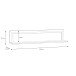 Wandboard >SAVONA< in Schlammeiche Dekor / schwarz - 132,9x27,7x22cm (BxHxT)