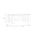 Couchtisch >SAVONA< mit Ablageboden, in Schlammeiche - 110x45,5x60cm (BxHxT)