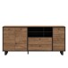 Sideboard >SEWILL< 2 Schübe, Colonial Eiche Dekor / schwarz - 180,8x81,6x42cm (BxHxT)