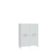 Highboard >SILBA< 4 Türen, Secret grey - 109,9x138,2x41,1cm (BxHxT)