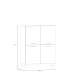 Highboard >SILBA< 4 Türen, Secret grey - 109,9x138,2x41,1cm (BxHxT)