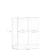 Highboard >SILBA< 4 Türen, Secret grey - 109,9x138,2x41,1cm (BxHxT)