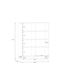 Highboard >SILBA< 4 Türen, Salbei - 109,9x138,2x41,1cm (BxHxT)