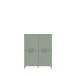 Highboard >SILBA< 4 Türen, Salbei - 109,9x138,2x41,1cm (BxHxT)