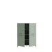 Highboard >SILBA< 4 Türen, Salbei - 109,9x138,2x41,1cm (BxHxT)