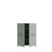 Highboard >SILBA< 4 Türen, Salbei - 109,9x138,2x41,1cm (BxHxT)