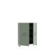 Highboard >SILBA< 4 Türen, Salbei - 109,9x138,2x41,1cm (BxHxT)