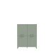 Highboard >SILBA< 4 Türen, Salbei - 109,9x138,2x41,1cm (BxHxT)