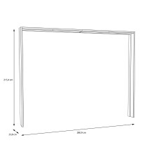 Passepartout >TULUZA BLACK< LED, Catania Eiche Dekor - 280,9x215,9x23,8cm (BxHxT)