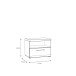 Nachtkommode >TULUZA BLACK< Catania Eiche Dekor / Schwarz Hochglanz - 55,5x44,4x43,4cm (BxHxT)