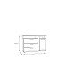 Sideboard >TULUZA BLACK< LED, Catania Eiche Dekor/Schwarz Hochglanz - 118,5x85,9x43,4cm (BxHxT)