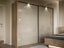 Passepartout >SAVONA< für Kleiderschrank, Eiche Antik Dekor - 231,1x215,9x23,8cm (BxHxT)