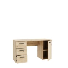 Schreibtisch >NET307< 3 Schübe, 1 Tür, Artisan Eiche Dekor - 138,2x75,3x60cm (BxHxT)