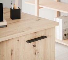 Schreibtisch >NET307< 3 Schübe, 1 Tür, Artisan Eiche Dekor - 138,2x75,3x60cm (BxHxT)